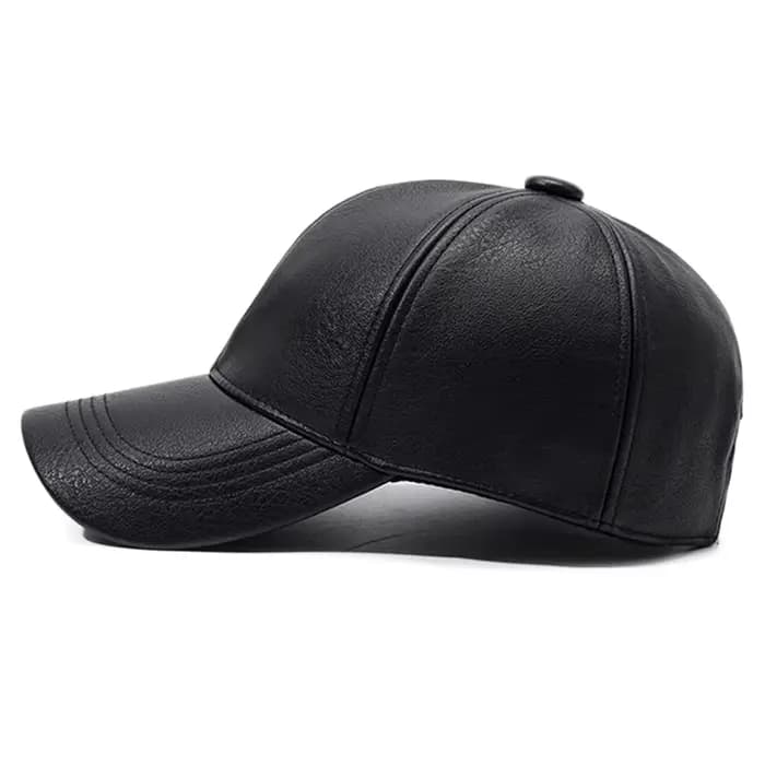 Casquette de baseball en cuir PU de luxe FS pour femme