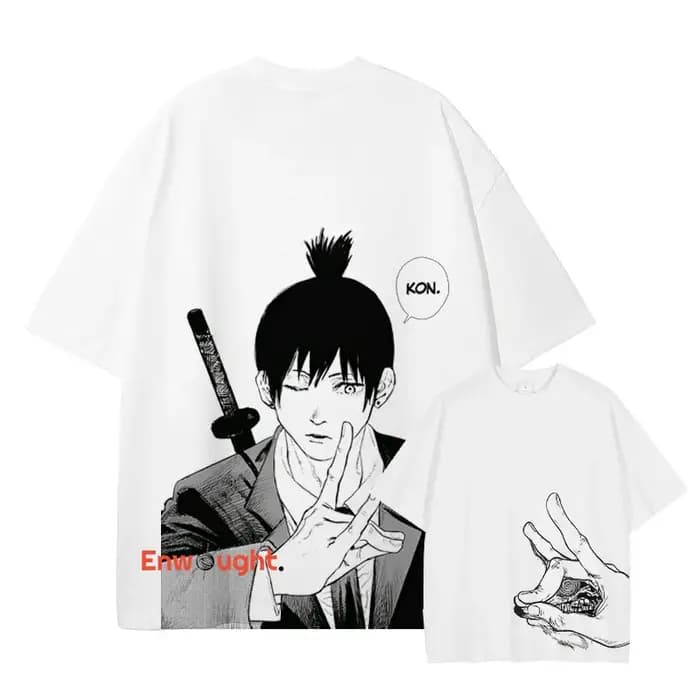 Hayakawa Aki T-shirt Anima Makima Denji Vintage lavé hauts t-shirts tronçonneuse démon manches courtes Manga graphique