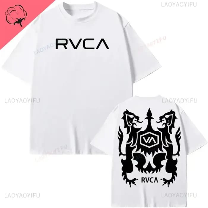 T-shirt RVCA noir en coton pour l'été