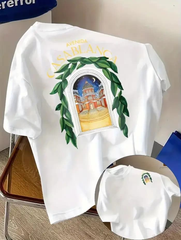 T-shirt graphique Casablanca Avenue Villa pour homme