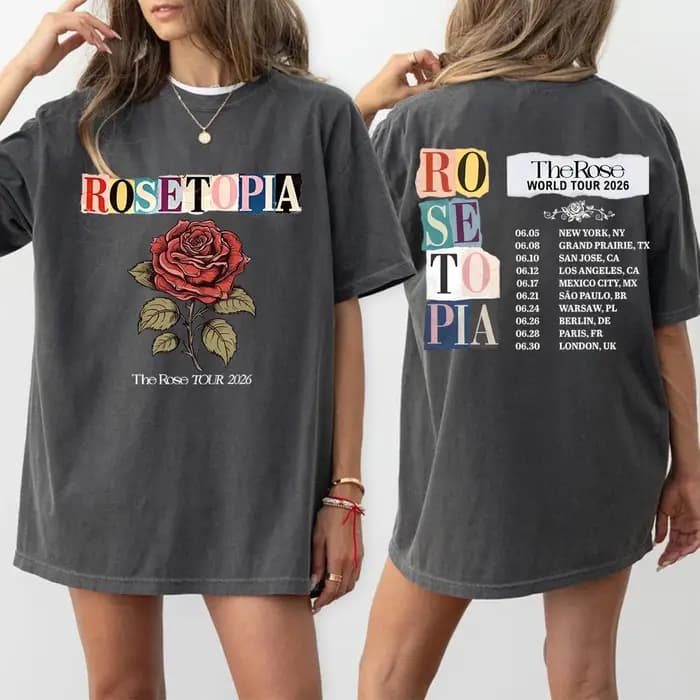 T-shirt K-pop The Rose avec impression double face