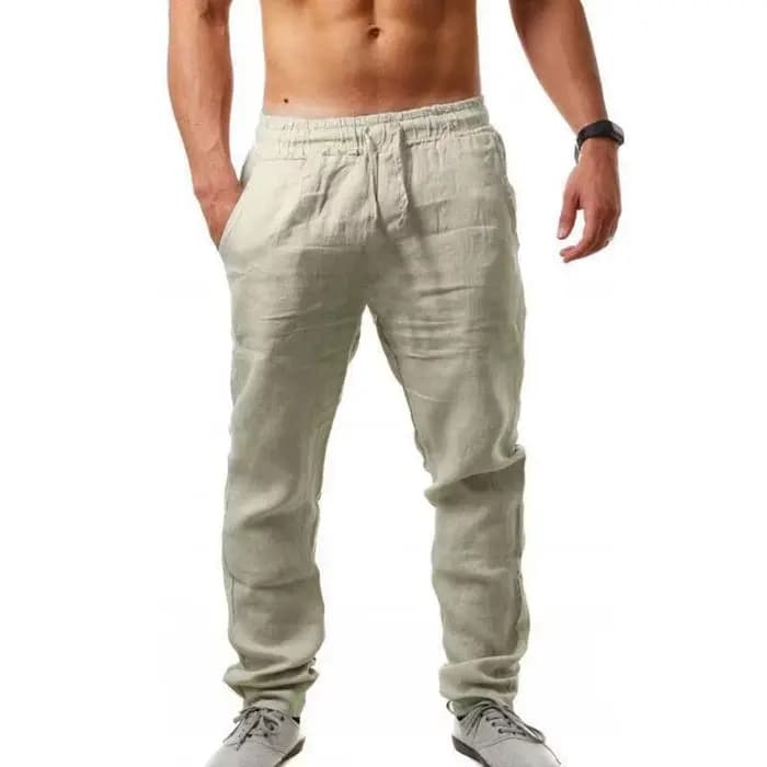 Pantalon baggy homme ropa hombre coton lin pantalons décontractés