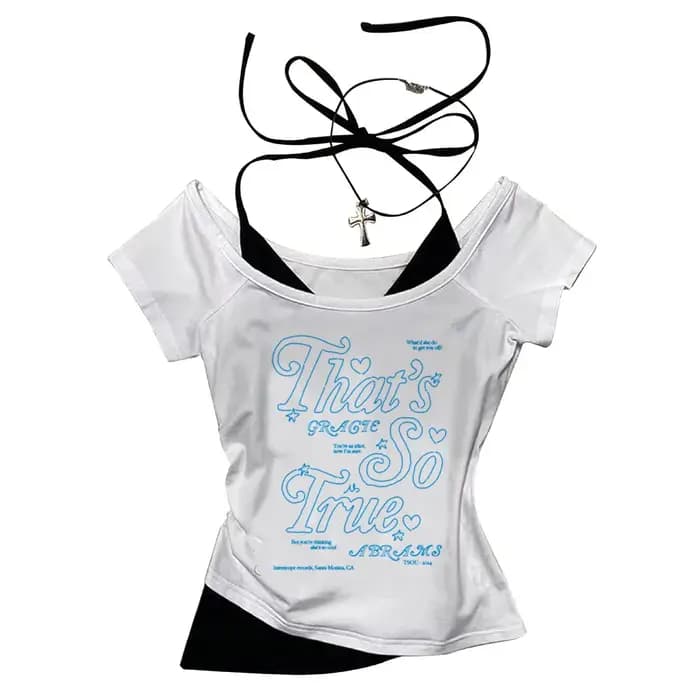 Gracie Abrams crop top fée Streetwear esthétique gothique recadrée Grunge vintage adolescents t-shirts