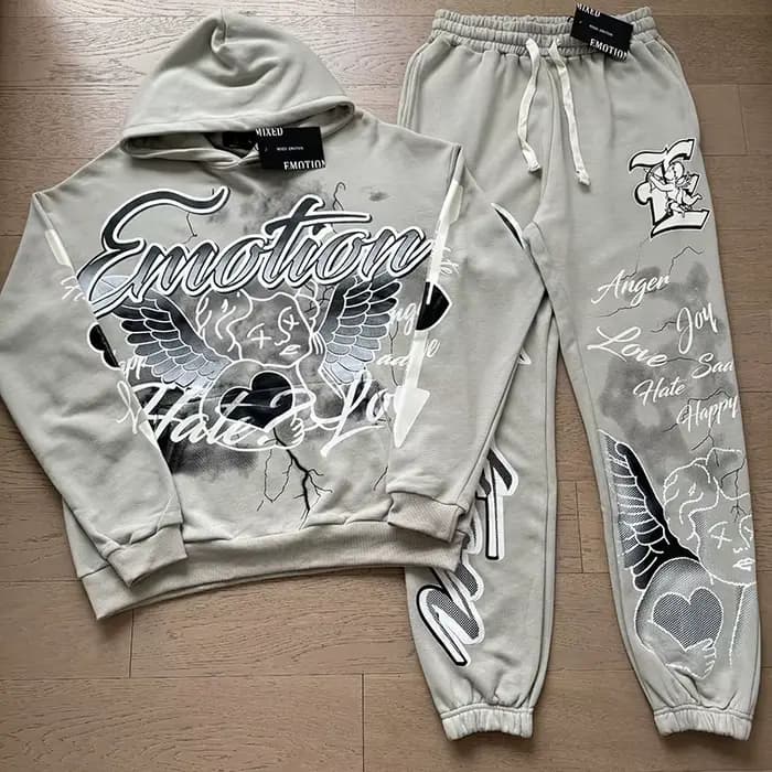 Sweat-shirt à capuche en coton MIXED EMOTION pour homme et femme