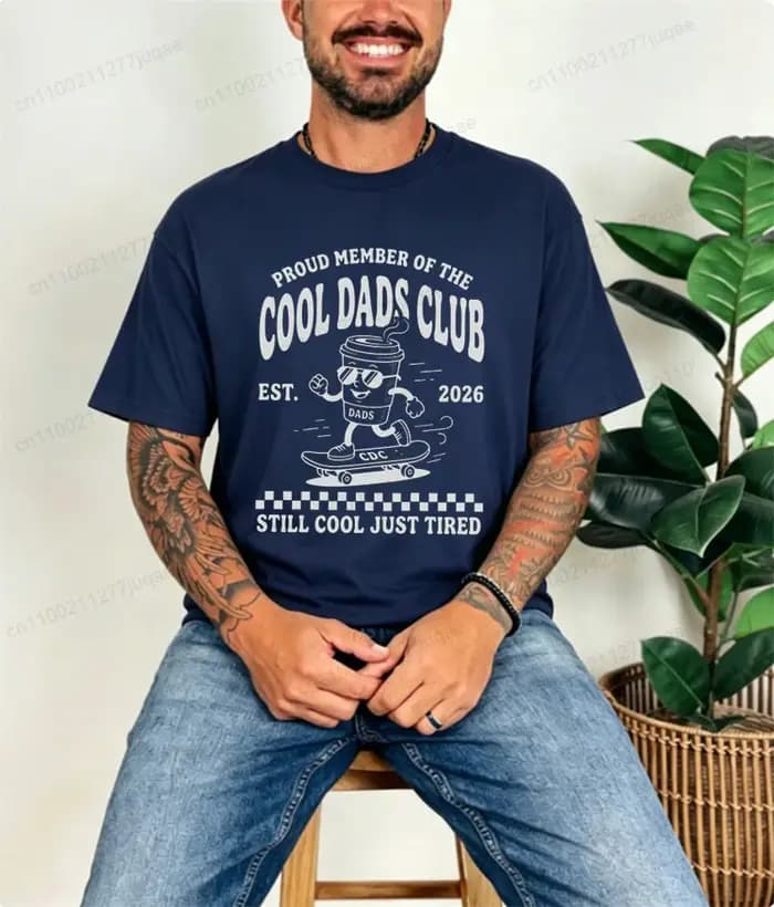 T-shirt imprimé Cool Dads Club pour hommes