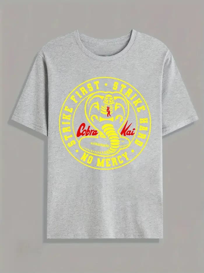 T-shirt graphique pour hommes Strike First No Mercy