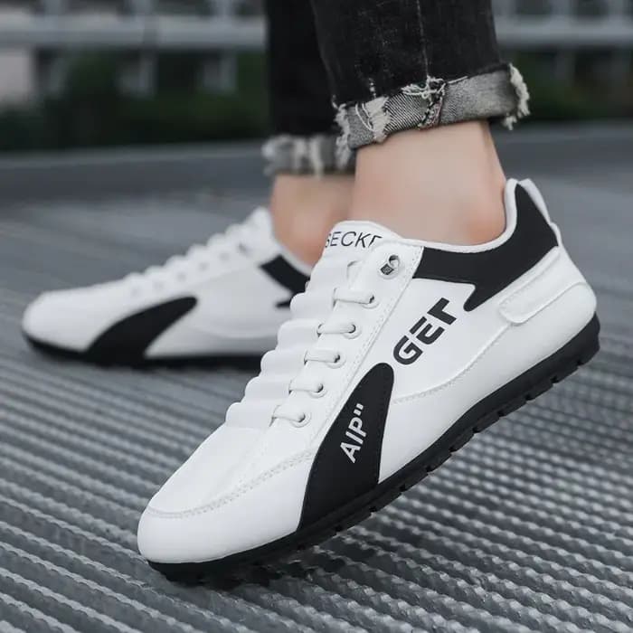Baskets de mode pour hommes chaussures décontractées en cuir de haute qualité été respirant Sport
