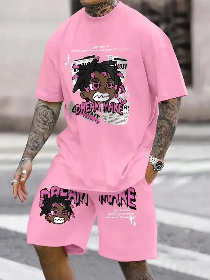 T-shirt d'été décontracté à col rond pour hommes