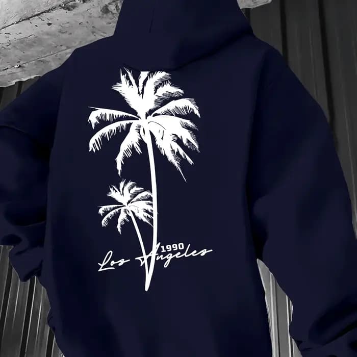 Sweat à capuche tendance pour hommes avec des éléments représentant des cocotiers