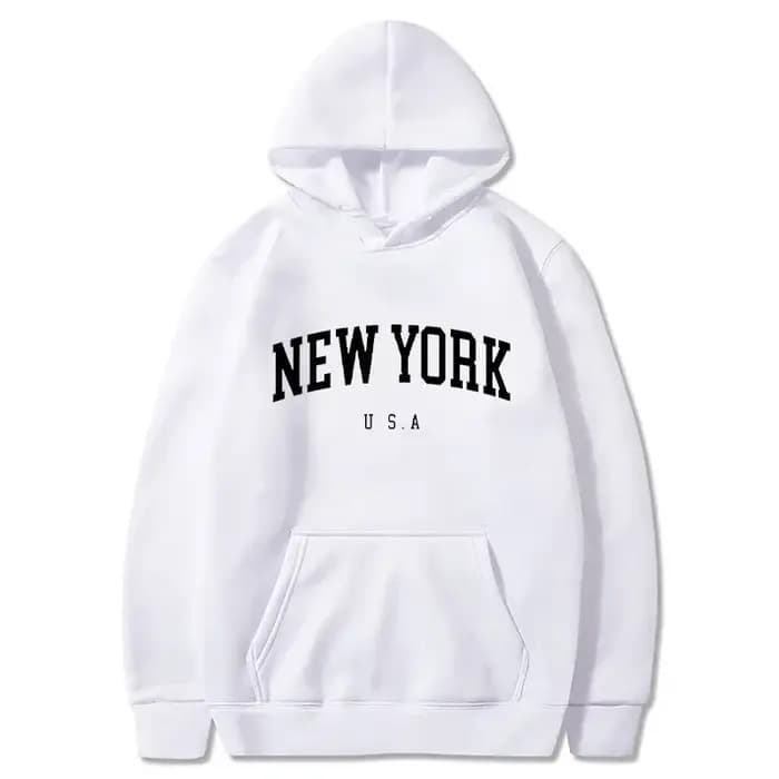 Hommes femmes New York états-unis ville sweats à capuche mode lettre imprimé graphique sweats ample décontracté Harajuku pull à capuche vêtements de sport