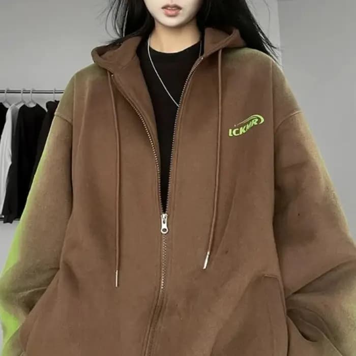 Sweat à capuche zippé pour femme, sweats à capuche baggy, fermeture éclair, mode coréenne vintage, Y2k, M, XL, Y, 2k, nouveauté