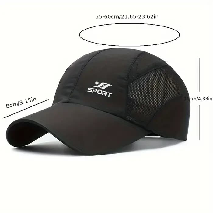 Restez protégé par style : casquette de baseball avec protection UV avec capote souple à séchage rapide