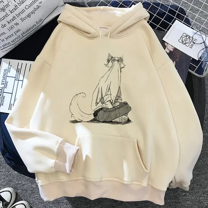 Beastars veste à capuche pour femme anime style coréen gothique streetwear pull femmes