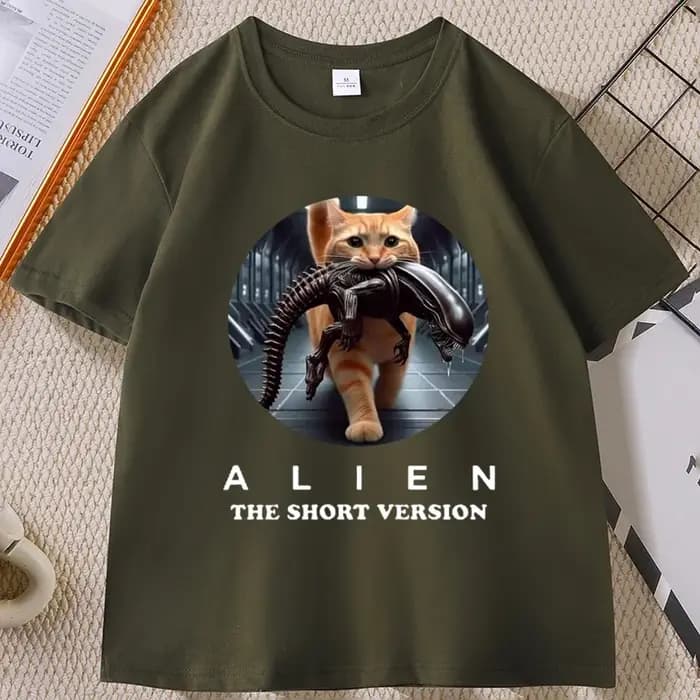 T-shirt Alien Cat pour hommes et femmes