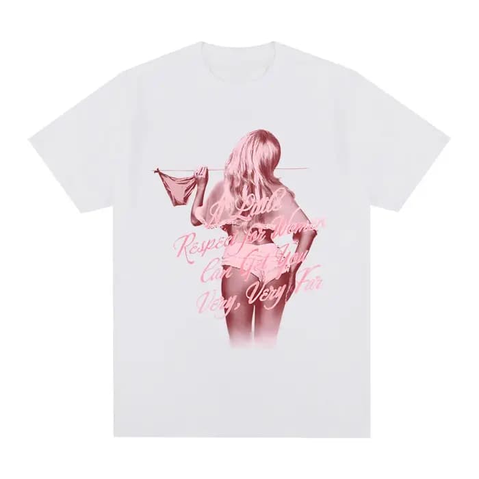 Sabrina charpentier un peu de respect pour les femmes T-SHIRT 2025NEW album été 100% coton haute qua