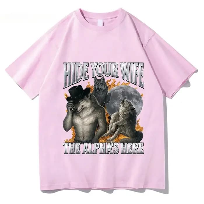 Cachez votre femme, l'alpha-lichien est en route ! T-shirt drôle avec motif de loup-garou