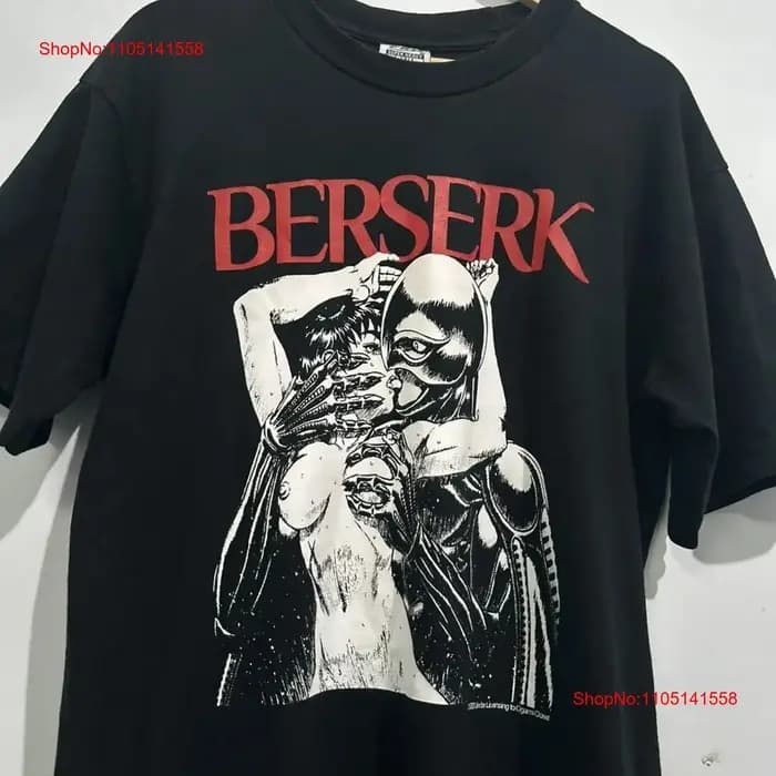Griffith Berserk t-shirt Style rétro noir coton S 5XL KH14992 vintage lavé unisexe graphique mode confortable doux