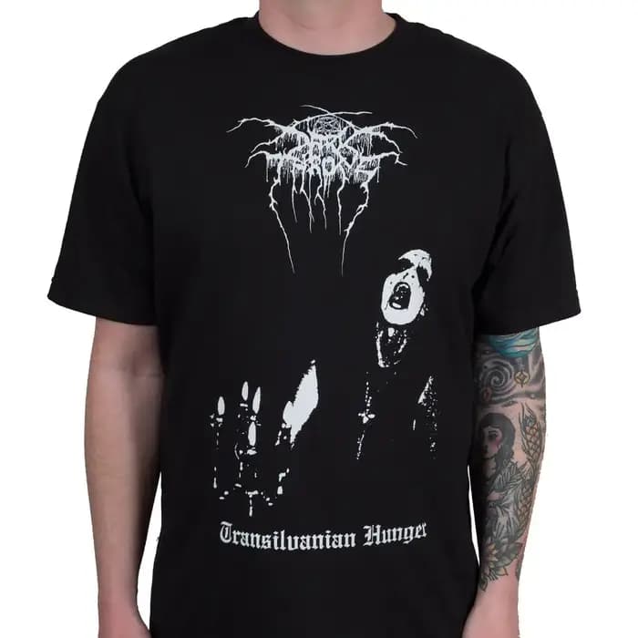 Nouveau Darkthrone T-shirt en coton à motif graphique unisexe