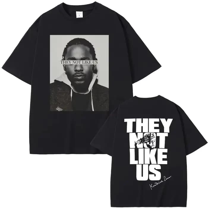 Rappeur Kendrick Lamar ils pas comme nous T-shirts hommes femmes mode Hip Hop surdimensionné T-shirt