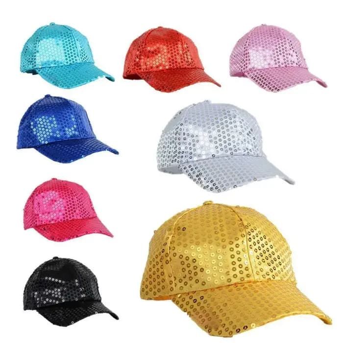 Casquette de baseball légère à paillettes rétro