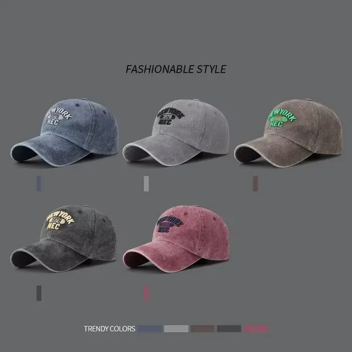 Casquette de Baseball coréenne en coton délavé