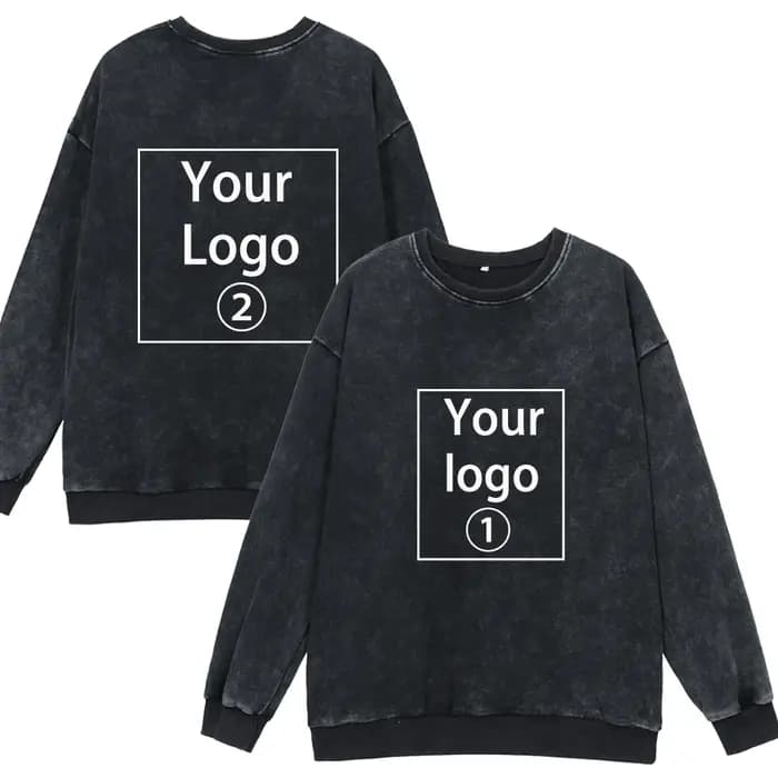 Sweats à capuche en coton lavés à l'acide vintage pour hommes et femmes