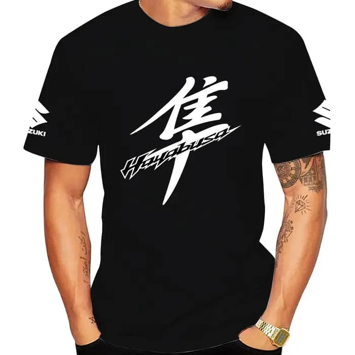 T-shirt à col rond en pur coton pour hommes Suzuki Hayabusa, nouvelle mode printemps-été pour femmes