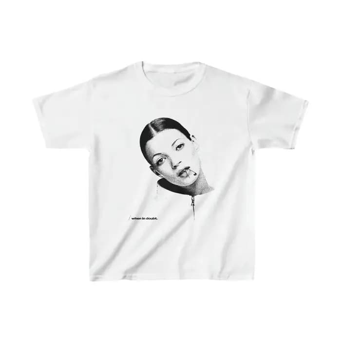 T-shirt graphique Kate Moss pour femmes et hommes