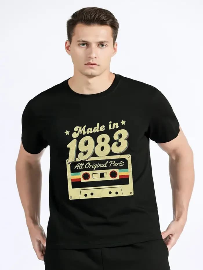 T-shirt graphique en coton pour hommes
