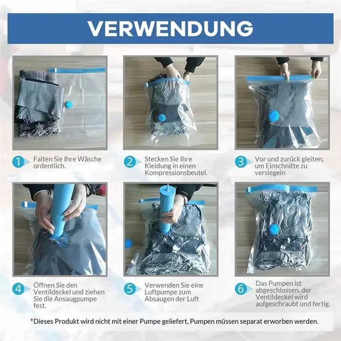 Sacs sous vide pour vêtements-paquet de 10 40X30 Cm