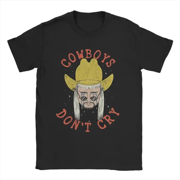 Oliver Tree Cowboys Don't Cry T-shirt pour homme, T-shirt incroyable à manches courtes et col rond,