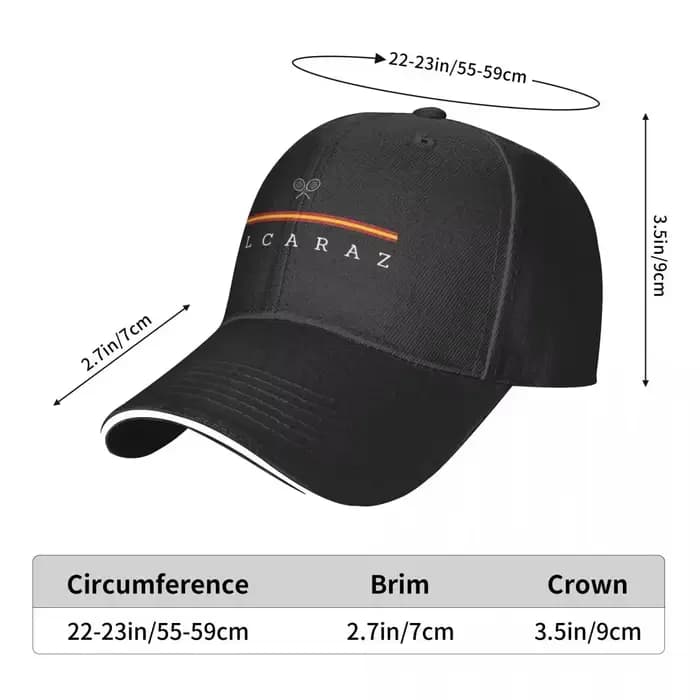 Alcaraz-Casquette de baseball multicolore pour hommes et femmes