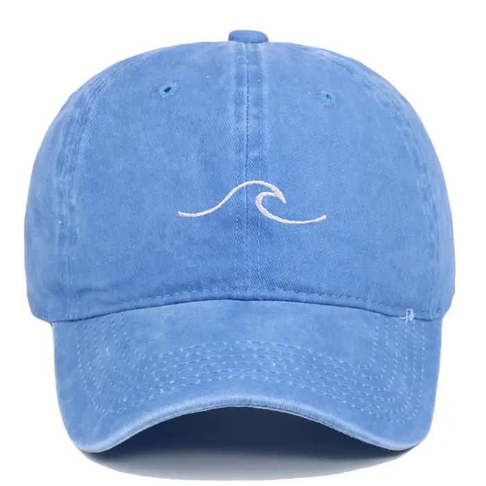 Nouvelle Casquette de Baseball Brodé Tendance 2026 à Motif Vague Ondulée