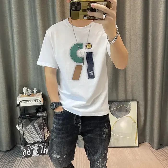 T-shirt pour Homme avec Dessins de l'Alphabet