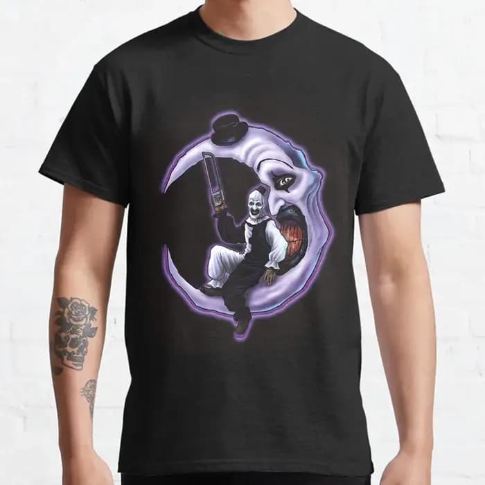 T-shirt graphique de film d'horreur effrayant pour hommes