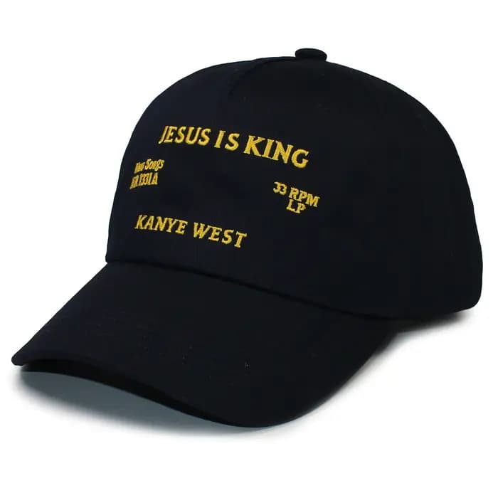 JESUS IS KING-Casquette de Baseball en Coton Bleu Royal et Marine