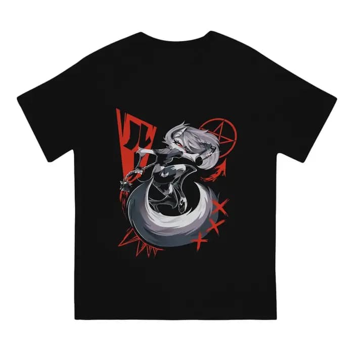 Helluva Boss Anime classique t-shirt graphique hommes hauts Vintage Homme été Polyester Streetwear Harajuku