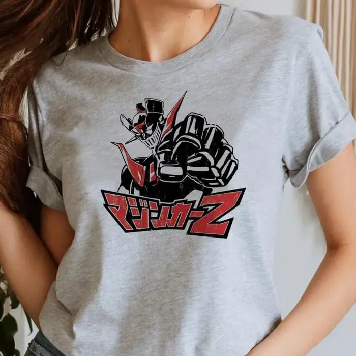 Mazinger z t-shirt fille rétro esthétique Punk coloré confortable années 80
