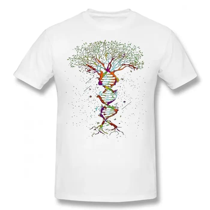 Arbre de vie drôle ADN Geek t-shirts graphique coton Streetwear à manches courtes cadeaux d'anniversaire Style d'été T-shirt vêtements pour hommes