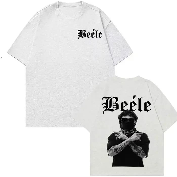 Rappeur BEELE Album de musique 2025 t-shirts imprimés pour hommes haute rue Vintage gothique T-shirt mâle été hauts