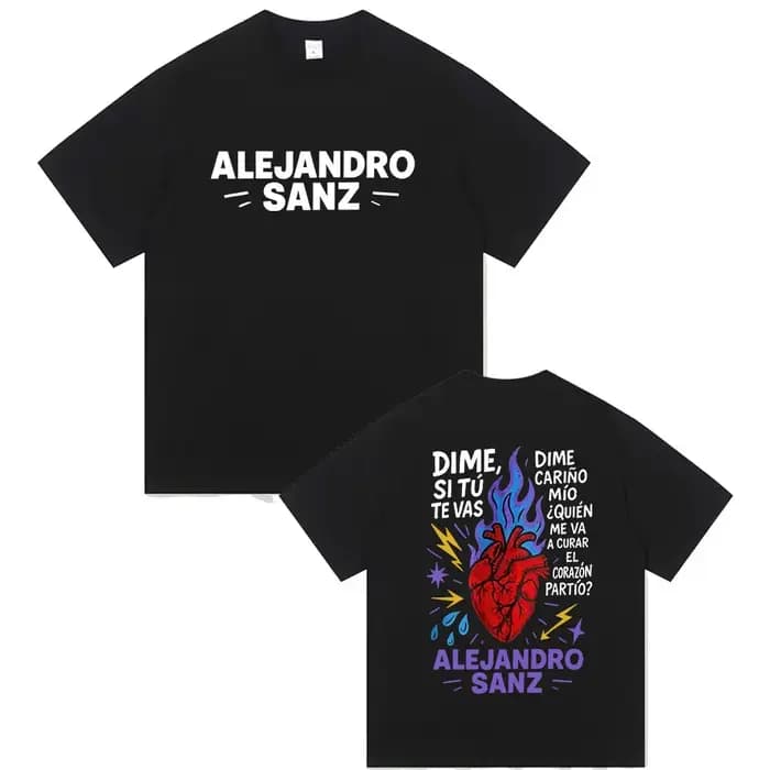 T-shirt imprimé Rapper Alejandro Tour Album 2026 pour hommes et femmes