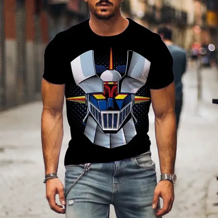 Mazinger Z 3D impression T-Shirts Anime Robot hommes femmes décontracté mode à manches courtes t-shirt surdimensionné