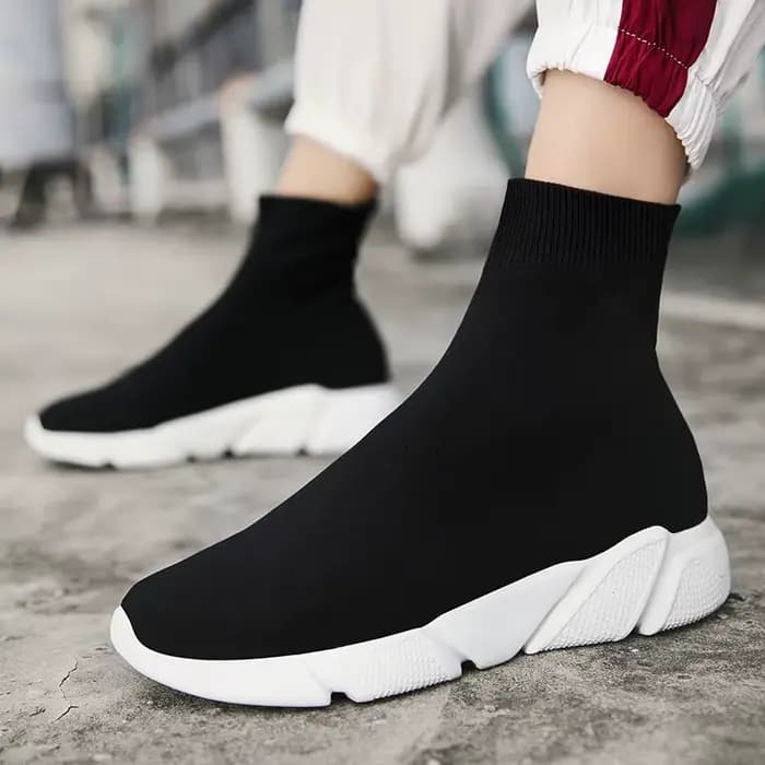 2025 printemps baskets pour hommes noir sans lacet Non en cuir chaussures décontractées haut sans la