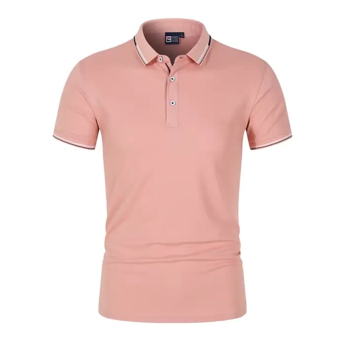 Polo d'été pour hommes, couleur unie, T-shirt à manches courtes, style européen et américain, col mo