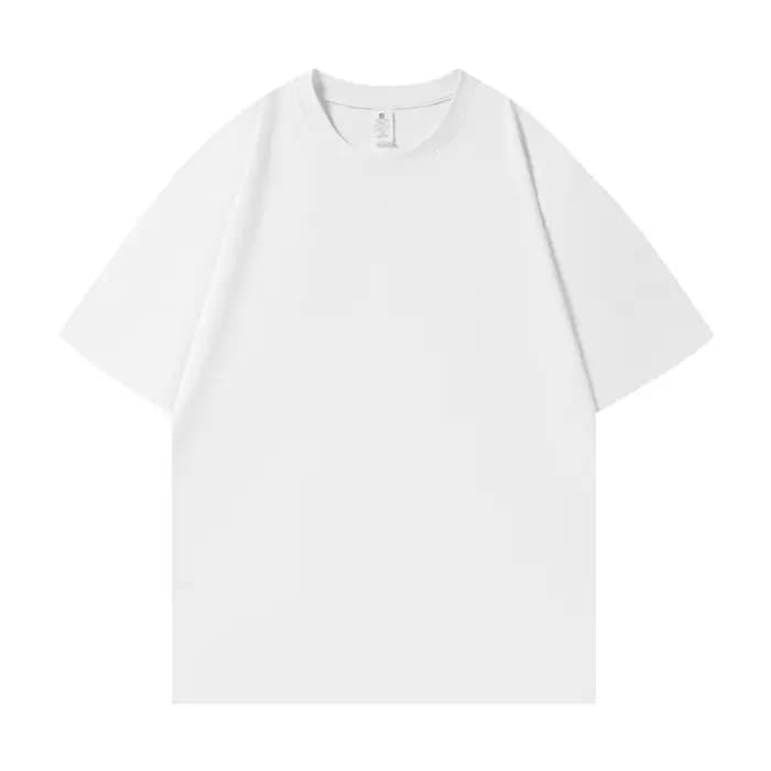 T-shirt blanc surdimensionné pour homme en 100 % coton avec imprimé circulaire Saint Louis | Haut à manches courtes