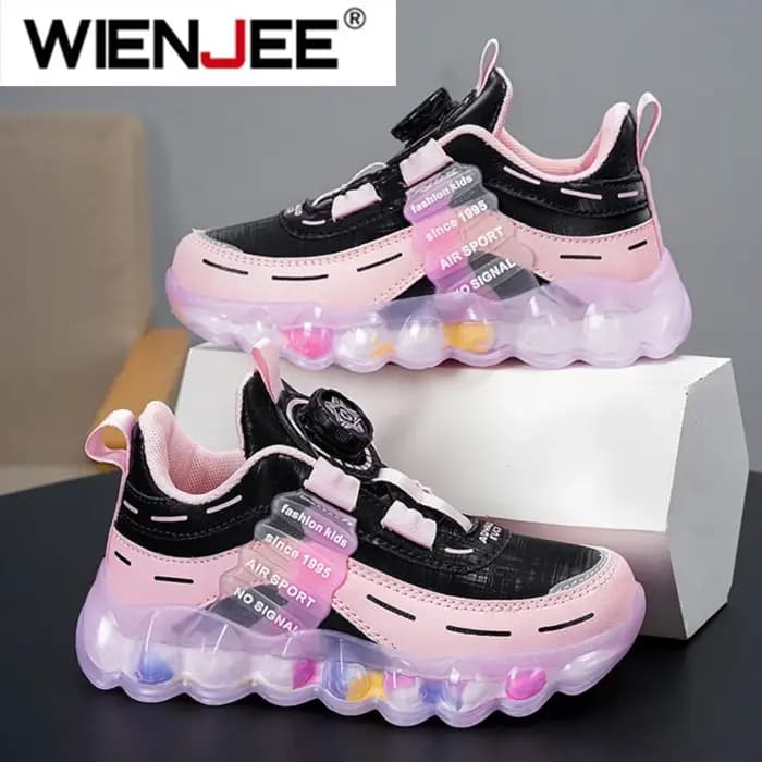 Baskets antidérapantes en cuir pour enfants de 5 à 16 ans