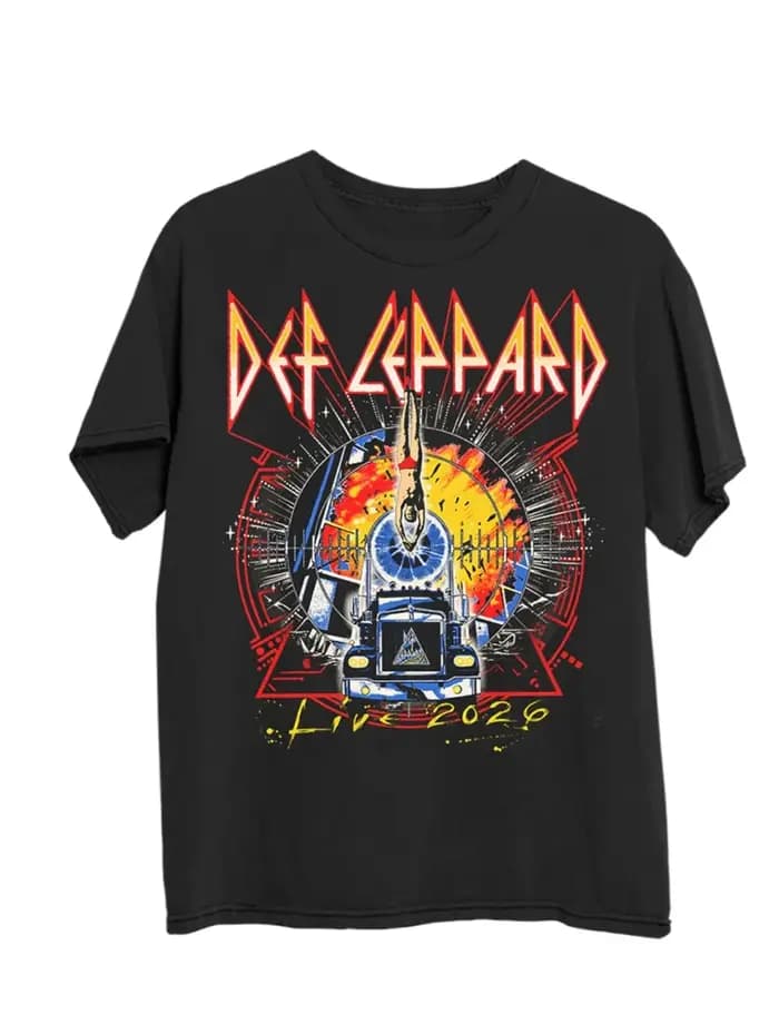 T-shirt Def Leppard Live 2026 Tour UK et EU Merch 2026