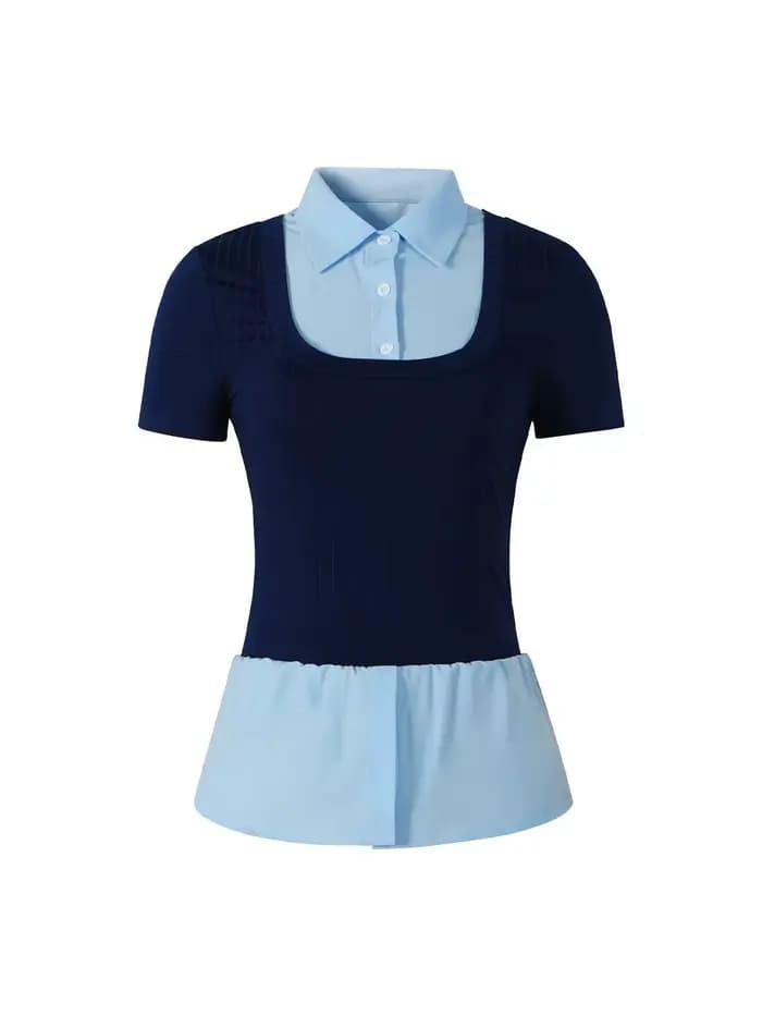 T-shirt pour femme Printemps-Été Bleu marine