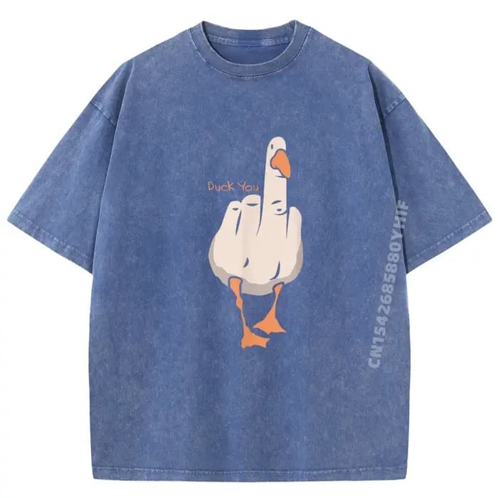 Canard You chemises graphiques hommes à manches courtes t-shirt de haute qualité mode décontracté lavé respirant