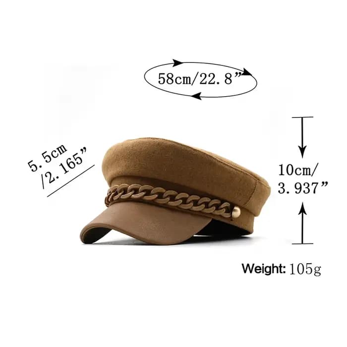 Casquette octogonale Simple pour femmes
